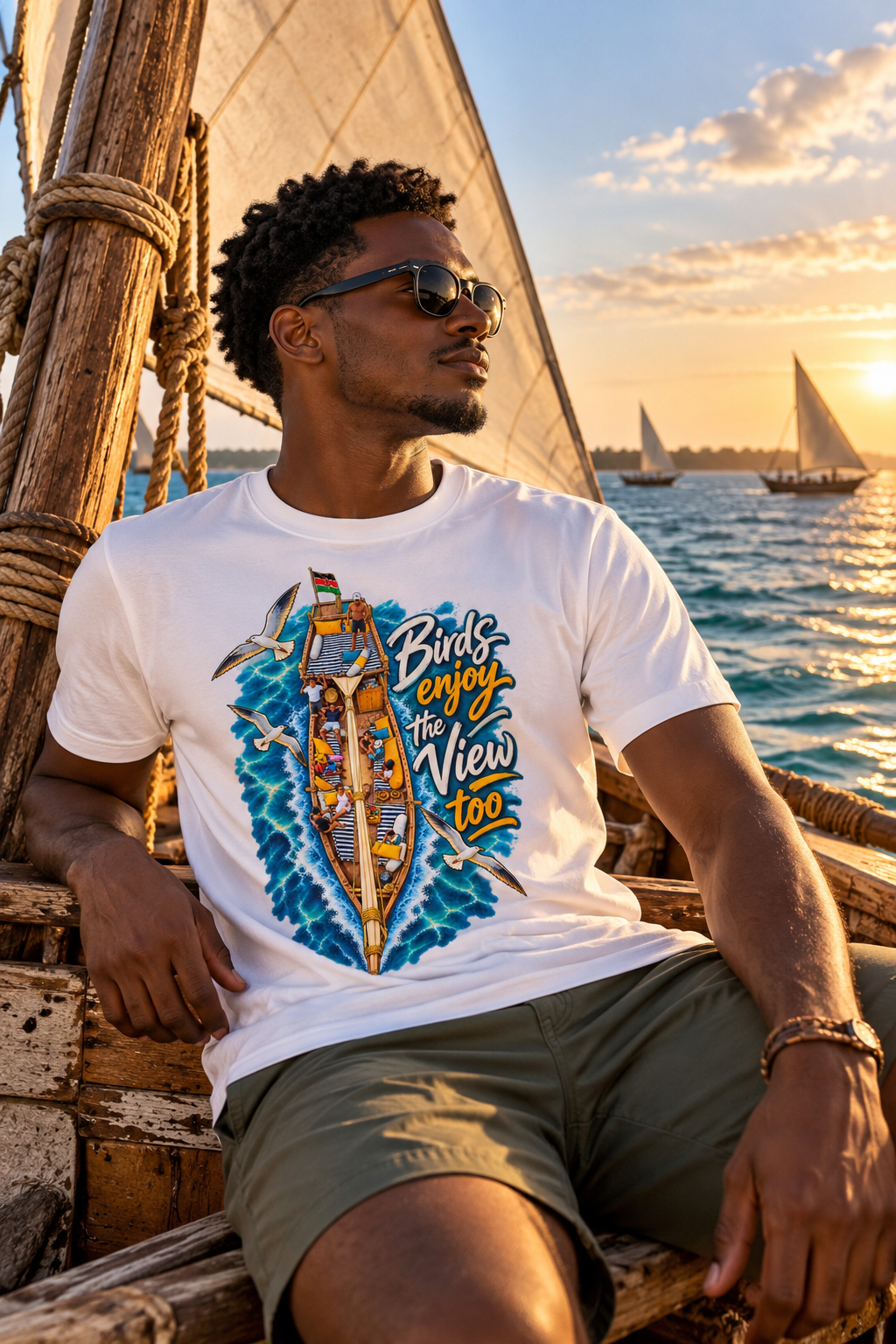 Bird's View Crew Neck T-shirt