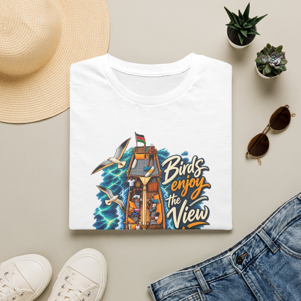 Bird's View Crew Neck T-shirt