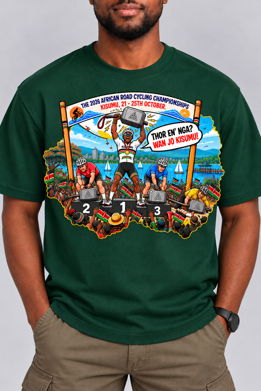 The Hammer of Kisumu - Thunder on Two Wheels | Crew Neck T-shirt